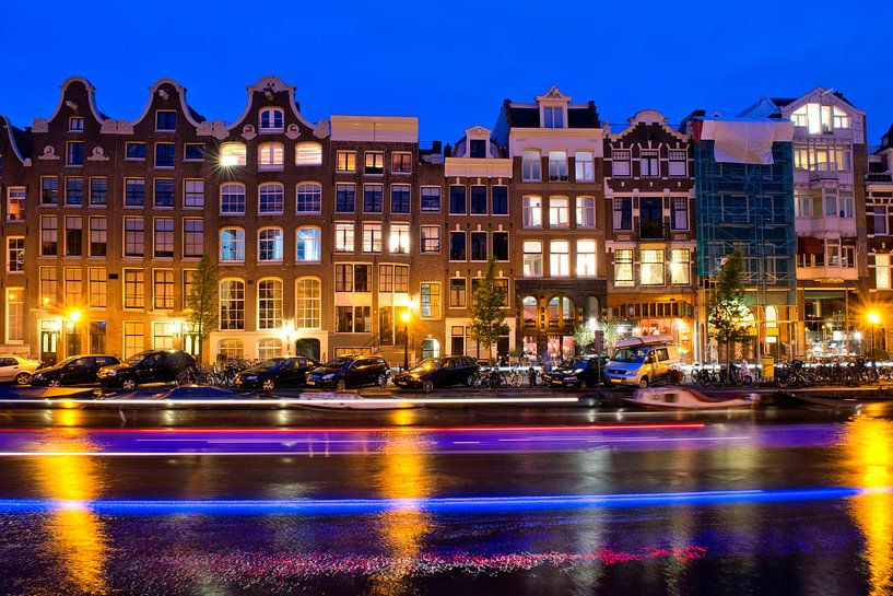 Amsterdamer Gracht bei Nacht  von Martien Janssen