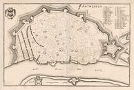Plattegrond van Antwerpen, anno ca 1705 van Gert Hilbink thumbnail
