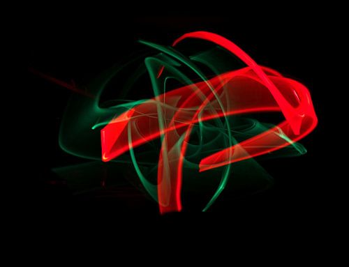 Groen versus rood - lightpainting