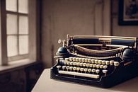De illustratie van de oude schrijfmachine in een kamer van Animaflora PicsStock thumbnail