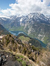 Alpine panorama with view of the Königssee lake by t.ART