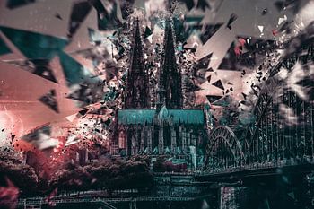 Artdesign de l'explosion du miroir de Cologne