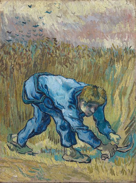 Schnitter mit Sichel (nach Hirse), Vincent van Gogh von Meisterhafte Meister