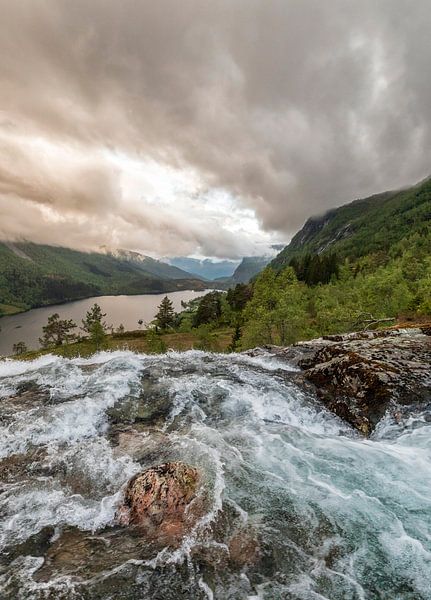 Waterfall in Norway by Marcel Kerdijk