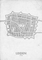 Stadskaart Leiden 1742