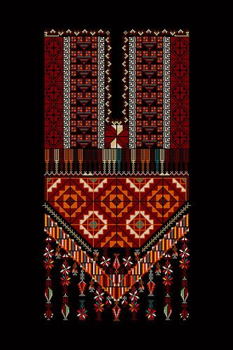 Tatreez ornament sjabloon 43