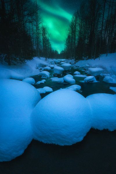 Noorderlicht in Lapland van Tales of Justin
