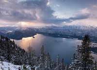 Lever de soleil sur le lac de Walchensee