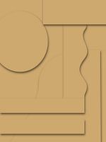 Minimalist shadow art mustard
