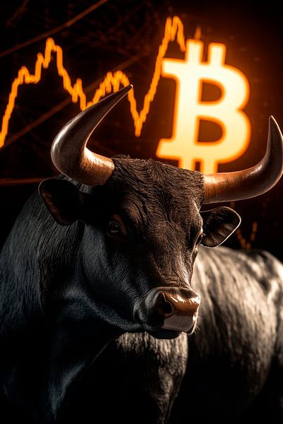 Bulle mit Bitcoin-Symbol – Finanzen von Poster Art Shop