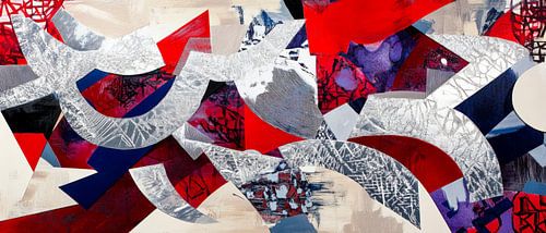 Abstracte vormen in felle kleuren