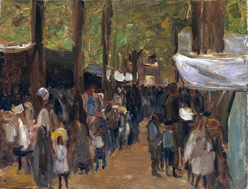 Jaarmarkt in Noordwijk, markt, MAX LIEBERMANN, 1912
