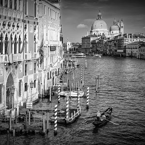 VENICE Grand Canal en de Santa Maria della Salute | monochroom