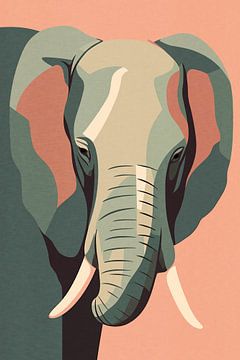 Portrait d'un éléphant sur Patterns & Palettes