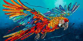 Colour Explosion in Flight by Happy Paintings / Renata Rolefes