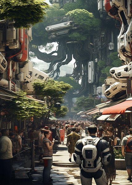 Neo-Gaia Market Street : Une harmonie entre nature et technologie par atiq fauzi