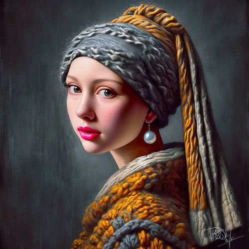 Fille à la perle  sur René van den Berg