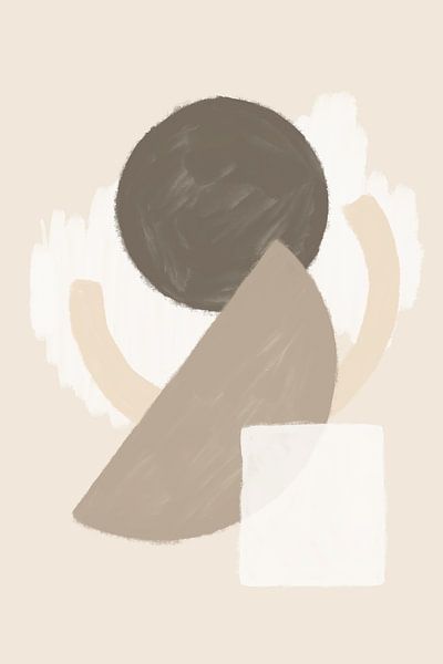 Copenhagen - Tableau moderne abstrait taupe par Studio Hinte
