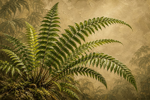 Indonesische tropische varen — Botanische kunst