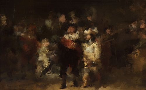 Die Nachtwache, nach einem Werk von Rembrandt van Rijn, abstrakt II von MadameRuiz