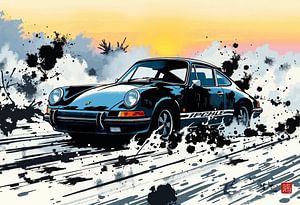 Porsche 911 Carrera - Drifting Spirit Japanische Kunst