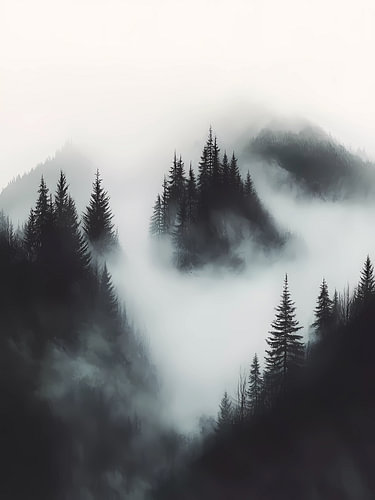 Nebel in den Bergen