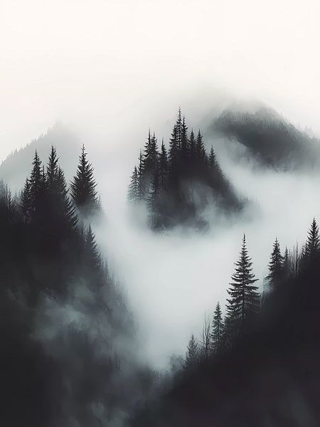 Brouillard dans la montagne par haroulita