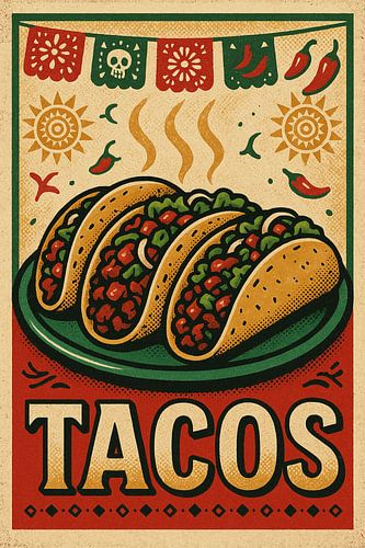 Tacos – Classic Mexican Street Food Poster