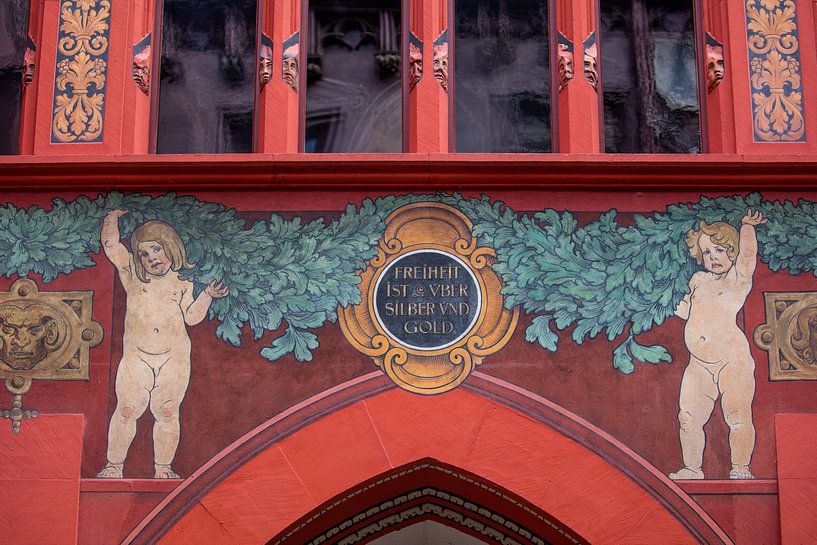 Fresko von Kindern im Rathaus von Basel in der Schweiz von Joost Adriaanse