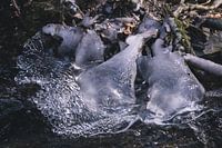 Frozen water into beautiful ice