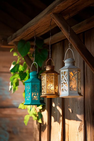 Hängende Laternen Vielfalt von Poster Art Shop