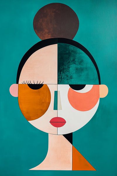 Abstract portrait of a woman by Poster Art Shop