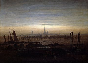 Greifswald au clair de lune, Caspar David Friedrich - 1817