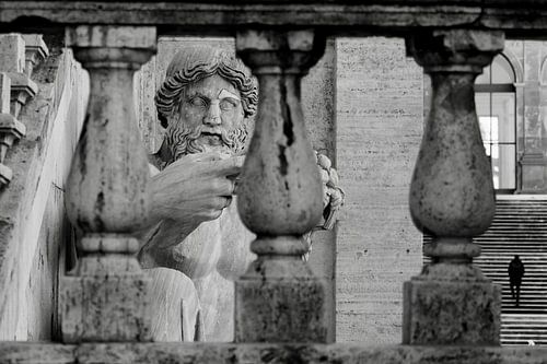 Zwart-wit Beeld Capitolijn Rome Italië