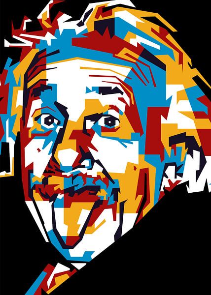 albert einstein wpap pop art by shichiro ken