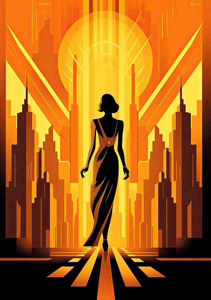 Art Deco Art Print Poster Print Wall Art by Niklas Maximilian