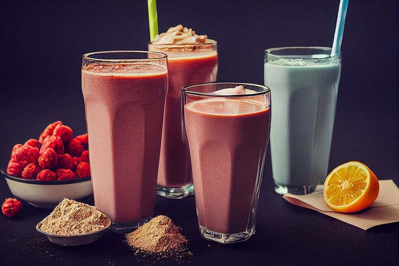 Milchshake nach dem Sport im Fitness Studio Illustration von Animaflora PicsStock