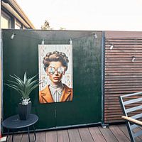 Klantfoto: Rotterdam Art skyline van Art Studio RNLD, op canvas
