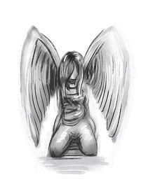 Engel in Jeans von Emiel de Lange