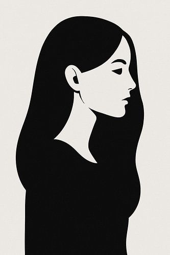 Silent Grace – Monochrome Minimalist Portrait