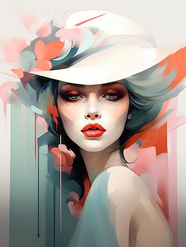 abstrakte weibliche Malerei