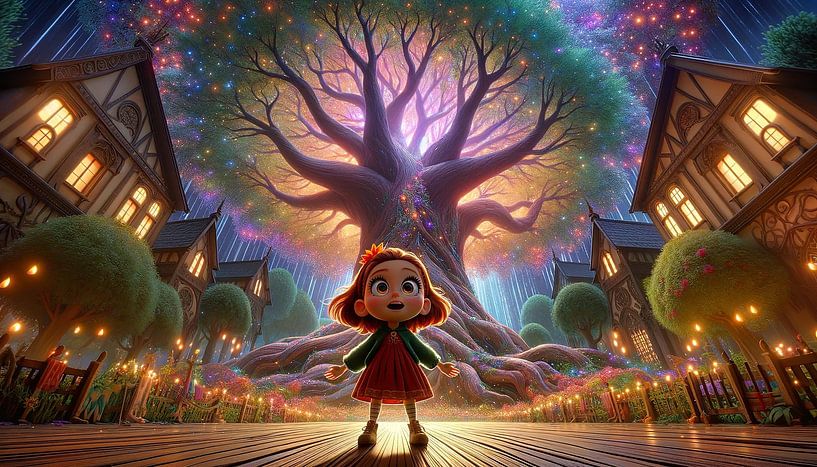 Magic tree shines in nocturnal splendour by artefacti