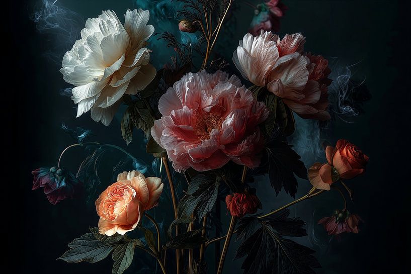 Still Life with Peonies and Roses no.11 by Studio BB