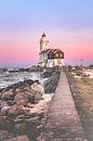 Lighthouse at sunset (Marken) van Alessia Peviani thumbnail