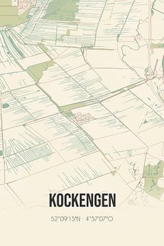 Vintage map of Kockengen (Utrecht) by Rezona