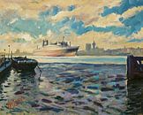 Arrival of the SS Rotterdam in the Maasstad by Nop Briex thumbnail