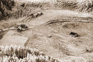 Die Lackenalmen in sepia