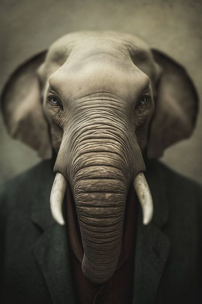 Elefant in Kleidung von Bert Nijholt