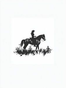 Cowgirl auf dem Pferderücken