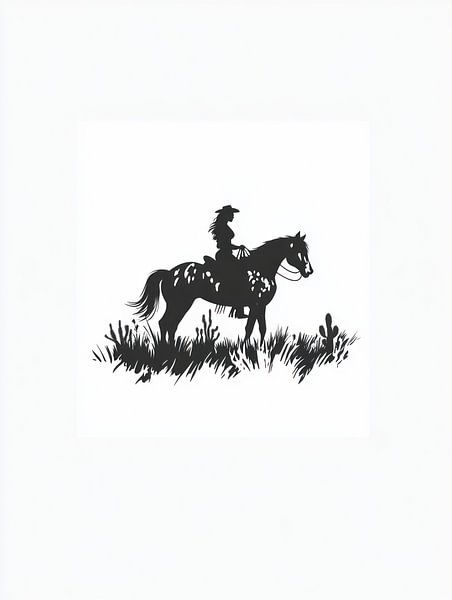 Cowgirl auf dem Pferderücken von Franka Poulain